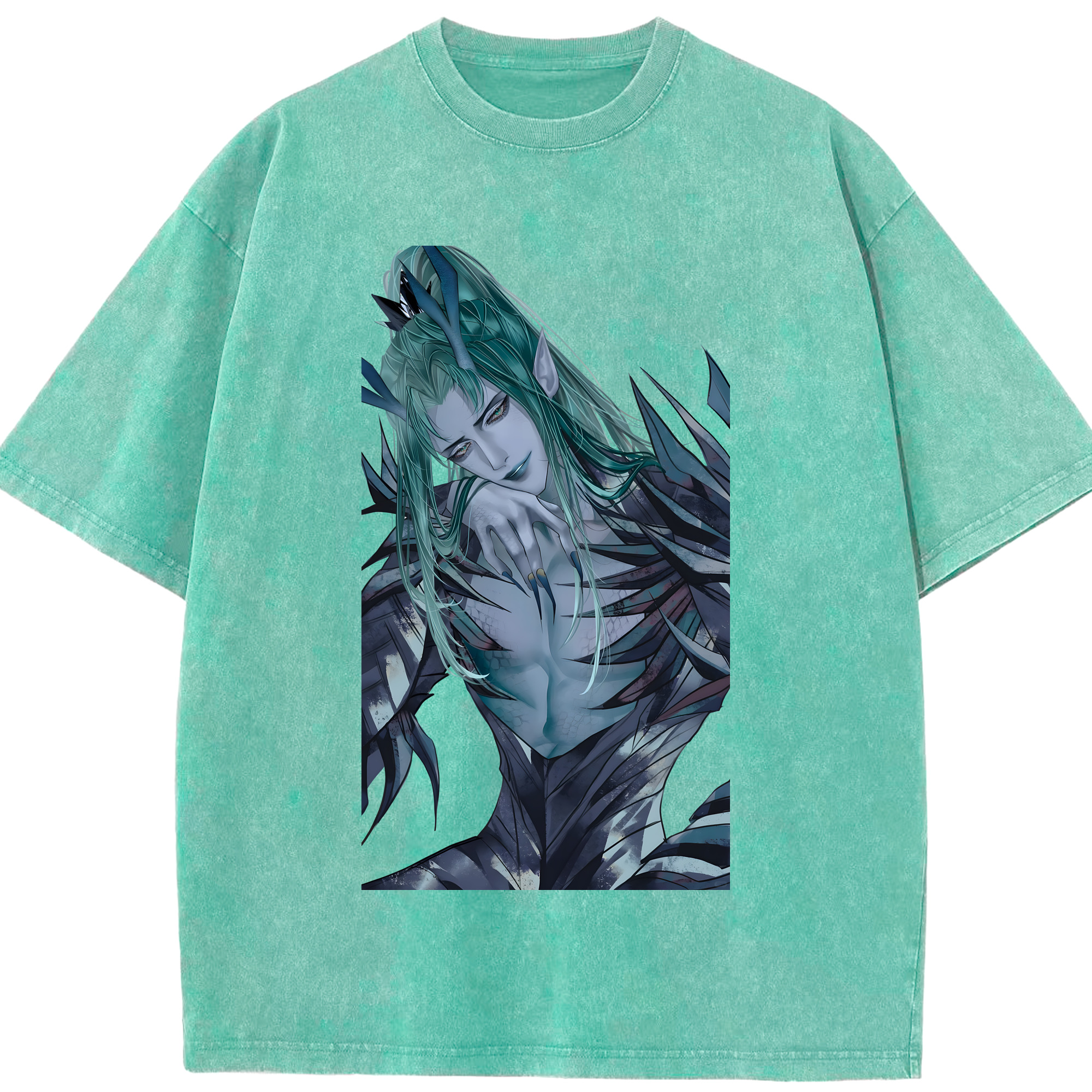 （画像用） Ne Zha 2 ナタ 魔童の大暴れ 綿100% ヴィンテージ風 半袖Tシャツ（フロントプリント）